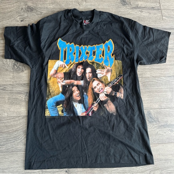 Vintage 1992 Trixter Band T-Shirt Size XL Tour Giant Tag Metal Rock - Picture 1 of 9